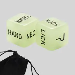 Romantic Naughty Dice Set - Glow in the Dark Love Dice