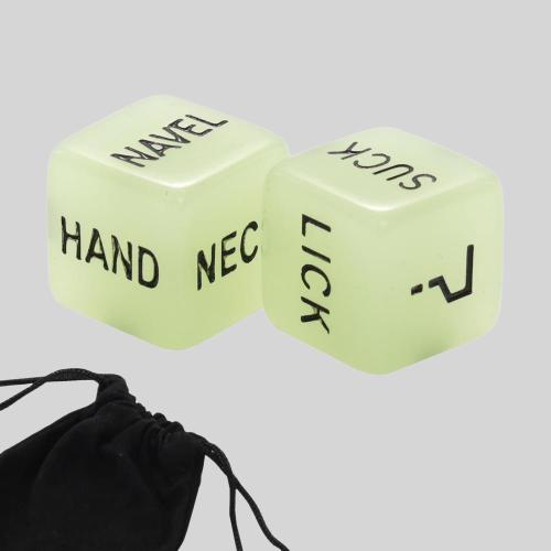 Romantic Naughty Dice Set - Glow in the Dark Love Dice