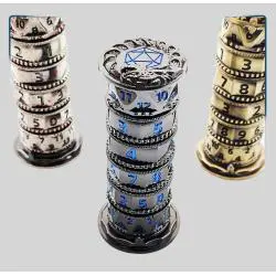 7-in-1 Zinc Alloy Dice Tower - Customizable DND Polyhedral Dice