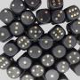 Wooden Dice Set - Custom Mahjong Dice, Black, Bulk