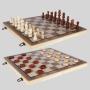 Foldable Wooden Chess Set - 2 Extra Queens
