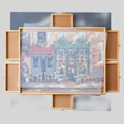 Wooden Puzzle Table, Foldable, Angel Theme, OEM ODM