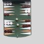 Portable Travel PU Leather Backgammon Set - Custom Logo