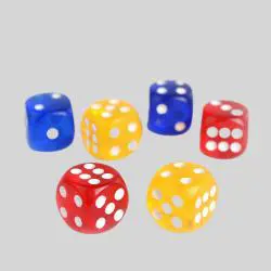 Custom Dice Set - Black Purple, 16/20/25/30mm, Casino Ludo