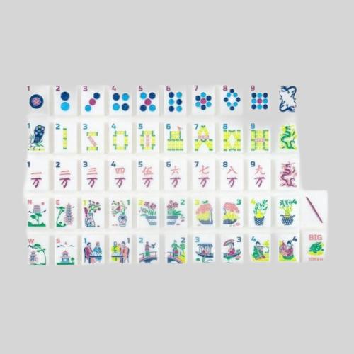 Acrylic Mahjong Tiles Set - Travel Holiday Party Game