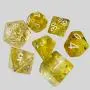 Custom Gold Foil Polyhedral Resin Dice Set - 7pcs D&D RPG Custom Gold Foil Polyhedral Resin Dice Set - 7pcs D&D RPG