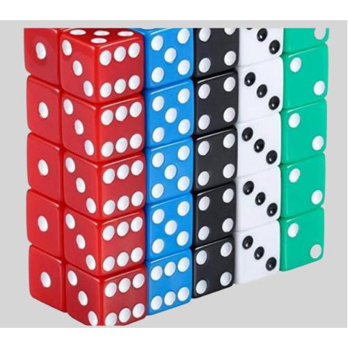 Multicolor Dot Dice - Beecomely Acrylic Dice Set
