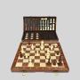 Magnetic Wooden Chess Set - Folding Travel Game for Adults Kids