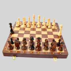 Custom Wood Chess Set - Bamboo, OEM/ODM, 24x24cm