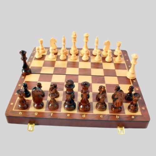 Custom Wood Chess Set - Bamboo, OEM/ODM, 24x24cm