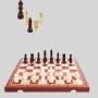 15 Inch Magnetic Mahogany Chess Set - Portable Travel Game
