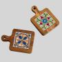 Wooden Coasters - Square Retro Dining Mat, Heat Resistant