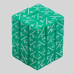 HD Dice 12mm Acrylic D6 Dice - Green & Purple