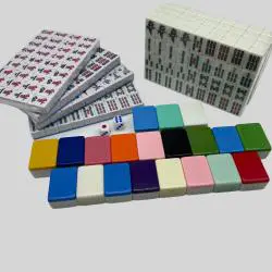 Customizable Mahjong Set - 144/166pcs, Melamine Tiles