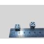 10mm White Black D6 Dice - Mini Polyhedral Game Dice
