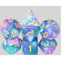 Custom Resin DND Dice Set - Smoke Polyhedral Dice for RPG