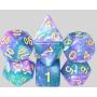 Custom Resin DND Dice Set - Smoke Polyhedral Dice for RPG