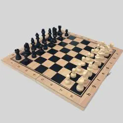 Wooden 3-in-1 Board Games Set - Chess, Checkers, Backgammon