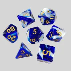 Custom DND Polyhedral Dice Set - 7pcs Acrylic Multi Color Dice