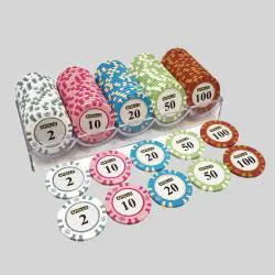 Apollo Poker Mahjong Chip Set - 100 Pieces Casino Game Accessories