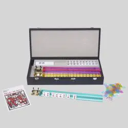 Luxury PU Mahjong Set with Custom Case & Racks