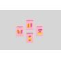 Acrylic Petal Pink Mahjong Tiles - Modern Game Set