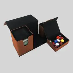 PU Custom Logo Game Box - Card & Dice Storage (HW135127)