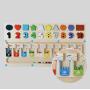 Wooden Color Number Maze Sorting Puzzle Toys for Kids 3 in 1