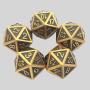 High Quality Golden D20 Dice - Zinc Alloy Polyhedral Dice