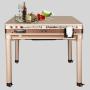 Luxury Metal Mahjong Table - Automatic Folding Dining Furniture