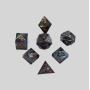 Handcrafted Resin D&D Dice Set - Galaxy Dark Inclusion Dice
