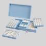 Luxury PU Leather Mahjong Set - 166pcs Adult Tiles