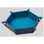Udixi Custom Logo Dice Tray Folding Hexagon PU Leather Dice Holder