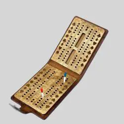 Personalized Travel Cribbage Board Game - Leather Gift