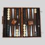 Factory Backgammon Set - 18 Inch Leather Board Game