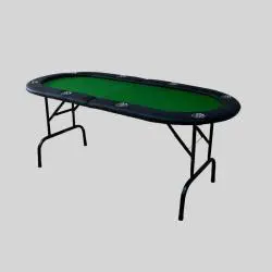 Texas Hold'em Poker Table - 10 Player Folding Casino Game Table