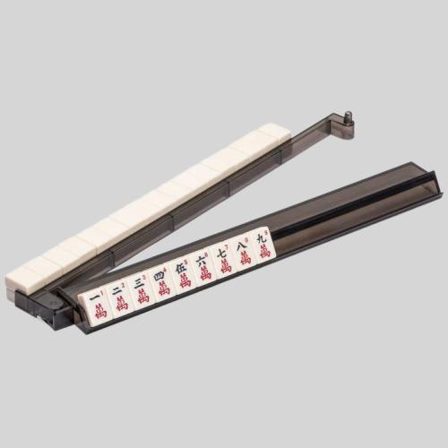 Black Modern Mahjong Racks with Pushers - Custom Tile Holder