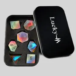Custom Matte Glass DND Dice Set - 7 Pcs RPG Dice
