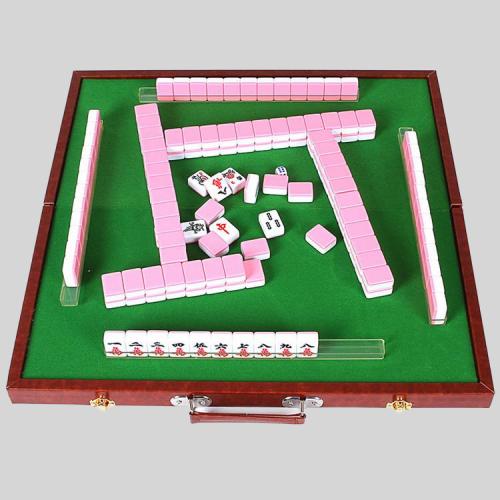 American Mahjong Set - Traditional Western Mahjong Game with Chips & Bag