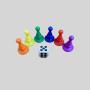 16x25mm Ludo Game Pieces, Multicolor PS Plastic Tokens 16x25mm Ludo Game Pieces, Multicolor PS Plastic Tokens