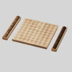 Handmade Wood Chess Board Game - Wooden Box & Case