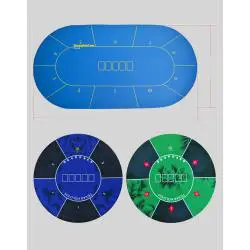 Custom Rubber Play Mat - Logo, Poker, Gambling, Round Shape