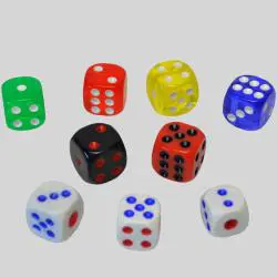 14mm Acrylic Casino Dice Set - Wholesale Bulk
