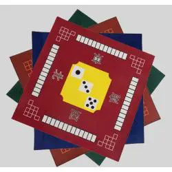 Colorful Mahjong Gaming Mat - Red/Brown/Green/Blue Table Cover