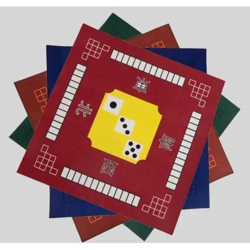 Colorful Mahjong Gaming Mat - Red/Brown/Green/Blue Table Cover Colorful Mahjong Gaming Mat - Red/Brown/Green/Blue Table Cover