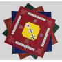 Colorful Mahjong Gaming Mat - Red/Brown/Green/Blue Table Cover