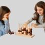 Educational Four in a Row Wooden Game for Kids - LUOFU