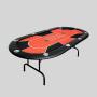 Folding Texas Hold'em Poker Table - 10 Player, Leather Rail