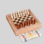 Wooden 5 in 1 Chess Board - Portable Travel Game Set