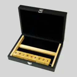 Melamine Rummy Mahjong Set - Wooden Rack, Leather Box
